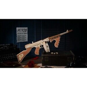 ROKR 3D Justice Guard Wooden Puzzle Submachine Gun 14+ , 275 Pieces, Model LQB01